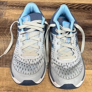 New Balance Kids' Light Gray and Sky Blue Sneakers